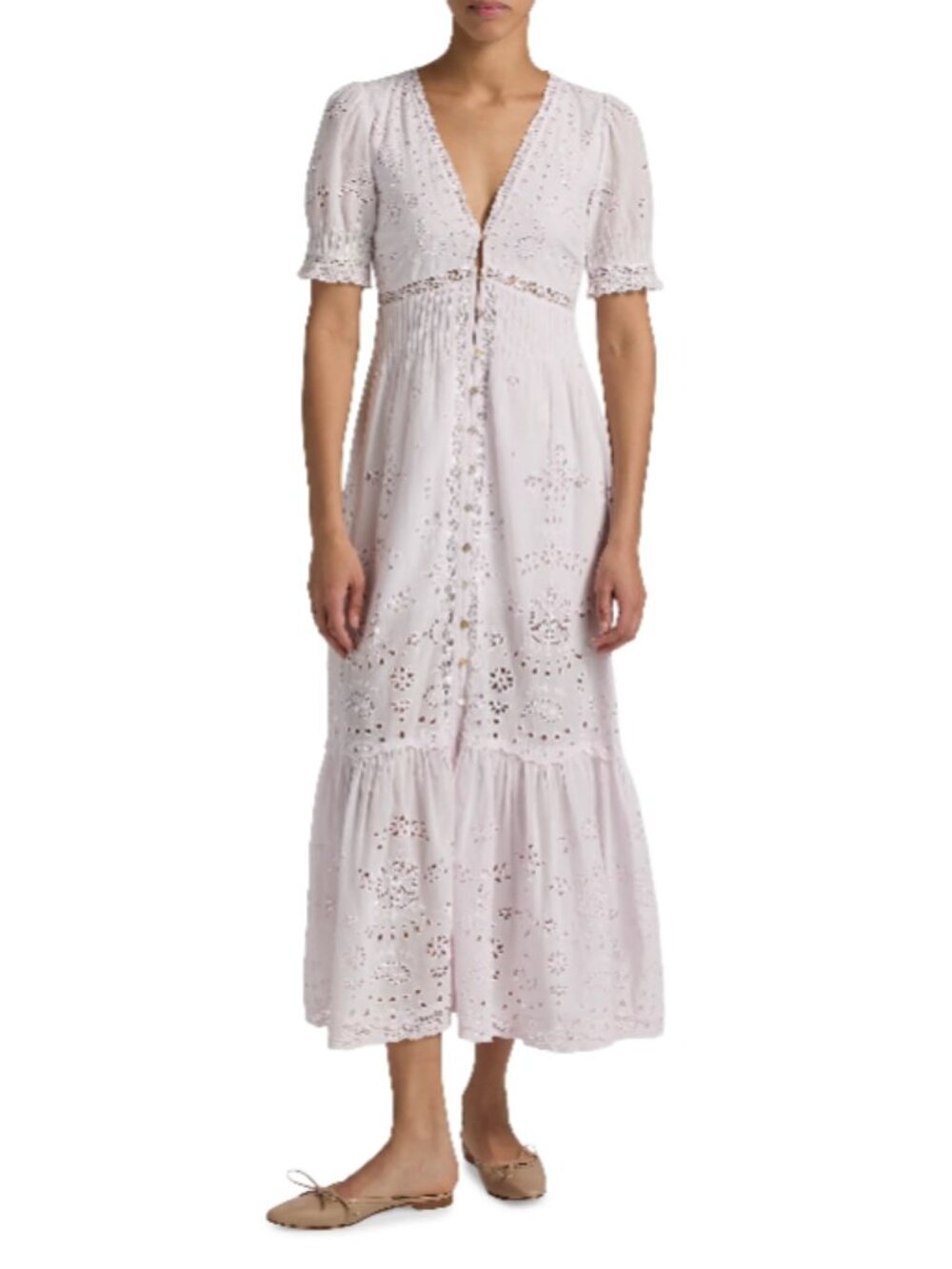 LoveShackFancy Lilac Tarragon Maxi Dress